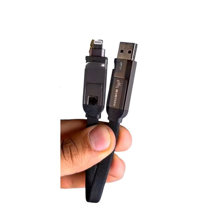 کابل تبدیل USB-C به لایتنینگ میم تک مدل PDW100 طول 0.12 متر