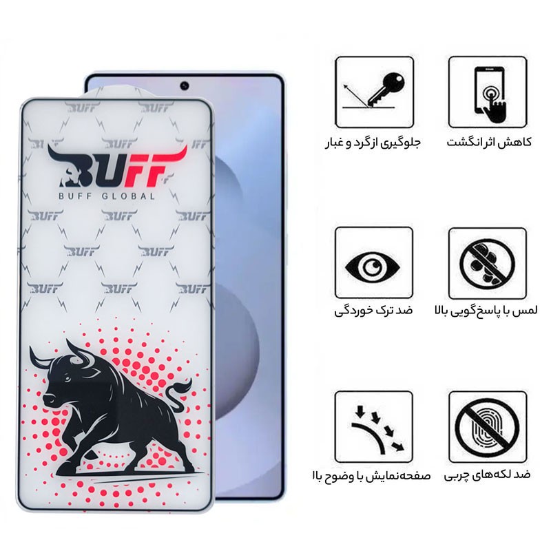 محافظ صفحه نمایش بوف مدل Black Fighter-Guarantee مناسب برای گوشی سامسونگ Galaxy S26 Ultra