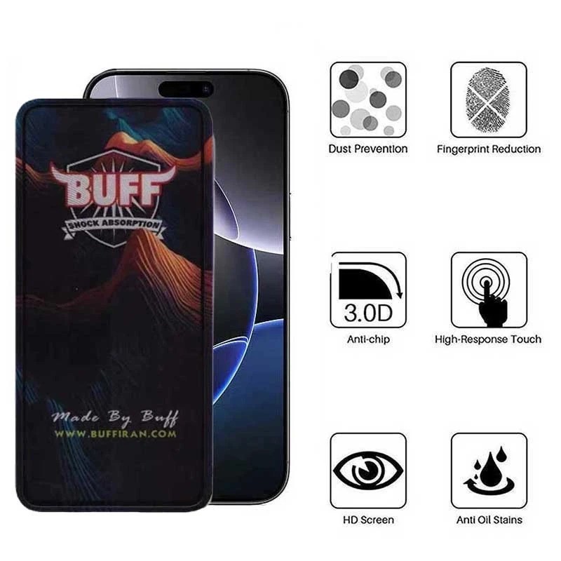 محافظ صفحه نمایش 5D بوف مدل Mountain مناسب برای گوشی موبایل اپل iPhone 17 Pro Max