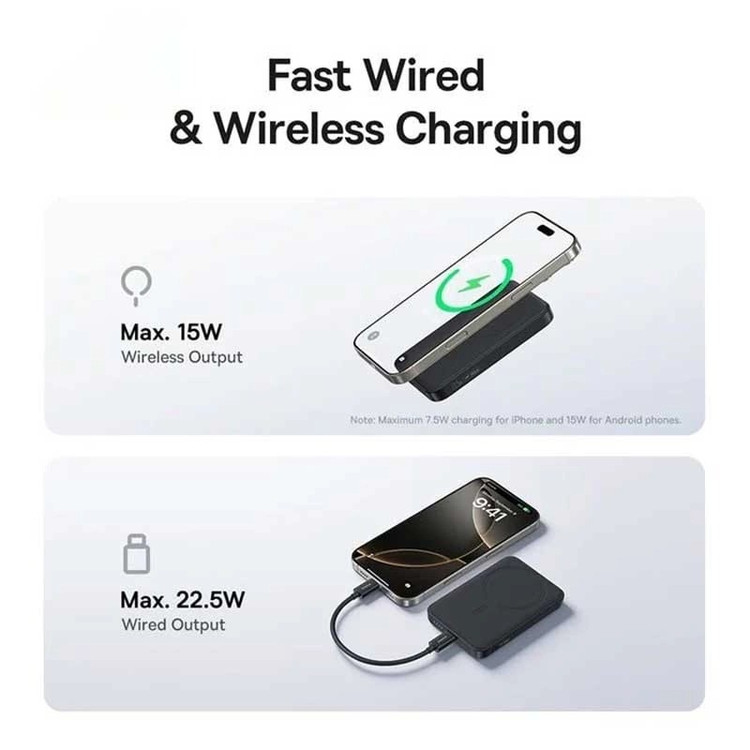 پاوربانک 22 وات بیسوس مدل EnerFill FM11 ظرفیت 10000 میلی آمپرساعت