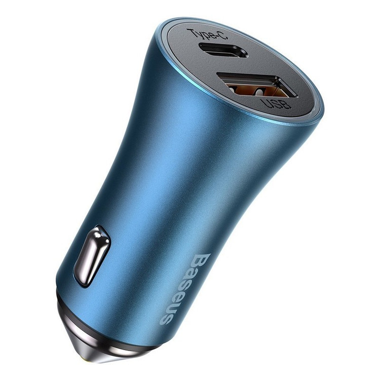 شارژر فندکی باسئوس مدل Golden Contactor به همراه کابل تبدیل USB-C