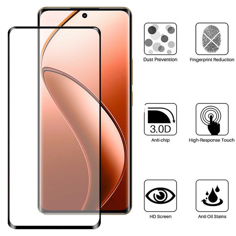 محافظ صفحه نمایش بوف مدل FullGlue-Max مناسب برای گوشی موبایل ریلمی Realme 12 Pro Plus 12 Pro 12 Plus