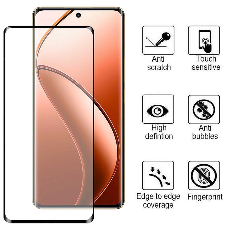 محافظ صفحه نمایش بوف مدل FullGlue-Max مناسب برای گوشی موبایل ریلمی Realme 12 Pro Plus 12 Pro 12 Plus