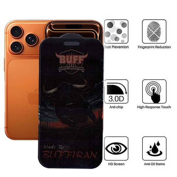محافظ صفحه نمایش حریم شخصی بوف مدل BullRun Privacy Pro-Guarantee مناسب برای گوشی موبایل اپل iPhone 17 Pro 17 16 Pro