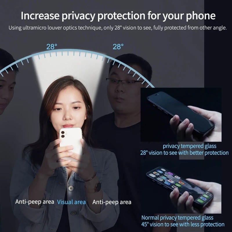 محافظ صفحه نمایش حریم شخصی بوف مدل Privacy مناسب برای گوشی موبایل اپل iPhone 17 Pro Max