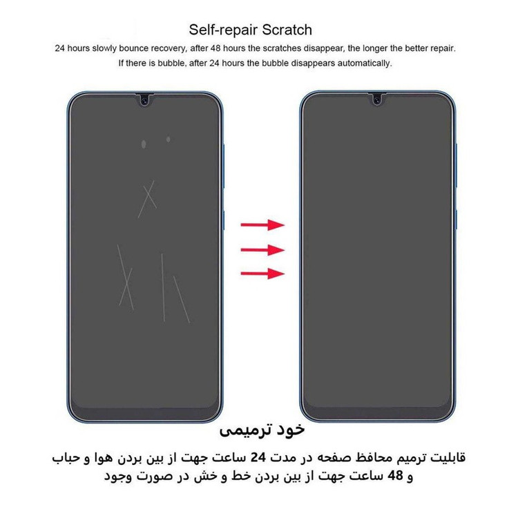 محافظ صفحه نمایش مات بوف مدل Hydrogel-Matte-G مناسب برای گوشی موبایل سامسونگ Galaxy S24 Ultra به همراه محافظ پشت گوشی