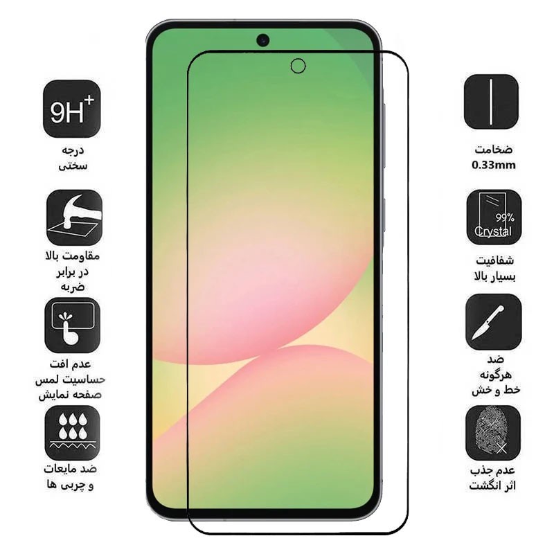 محافظ صفحه نمایش بوف مدل Black Fighter مناسب برای گوشی موبایل سامسونگ Galaxy A56 A36 A37 S24 Fe