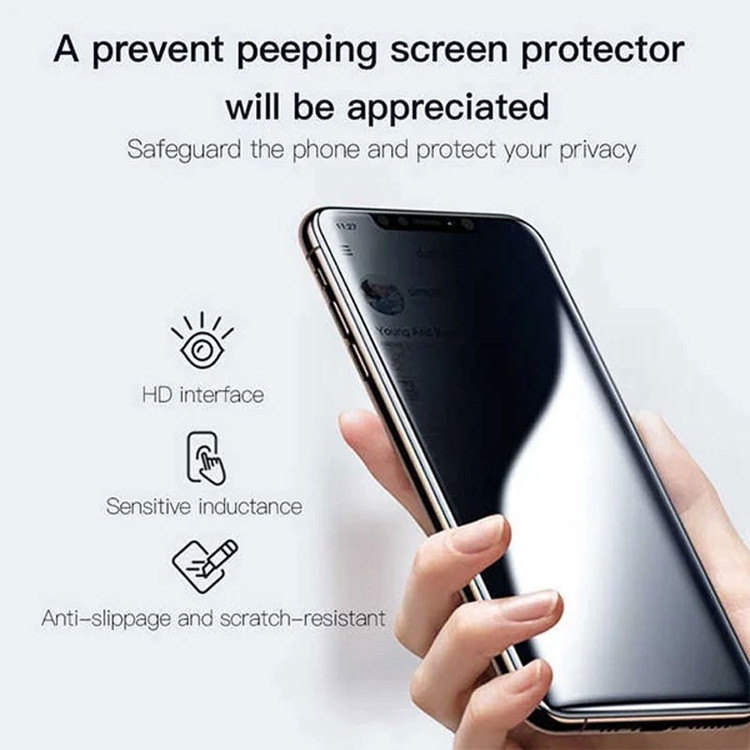 محافظ صفحه نمایش حریم شخصی بوف مدل Fighter Pri Pro-Guarantee مناسب برای گوشی موبایل اپل iPhone 16 15 14 Pro