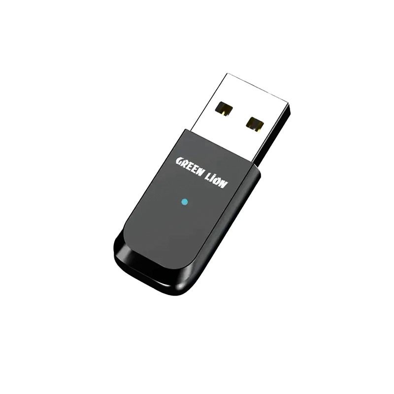 مبدل بلوتوثی گرین لاین مدل Green Lion Zinc Alloy Shell Bluetooth Adapter GNBLTADAPBK