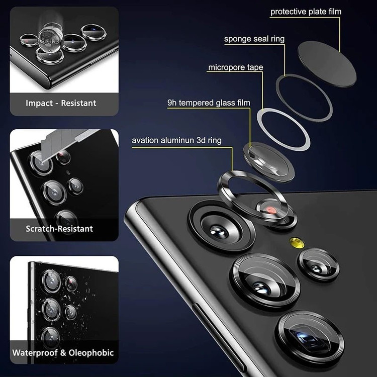 محافظ لنز دوربین فلزی بوف مدل Metal AR Frame مناسب برای گوشی موبایل سامسونگ Galaxy S25 Ultra