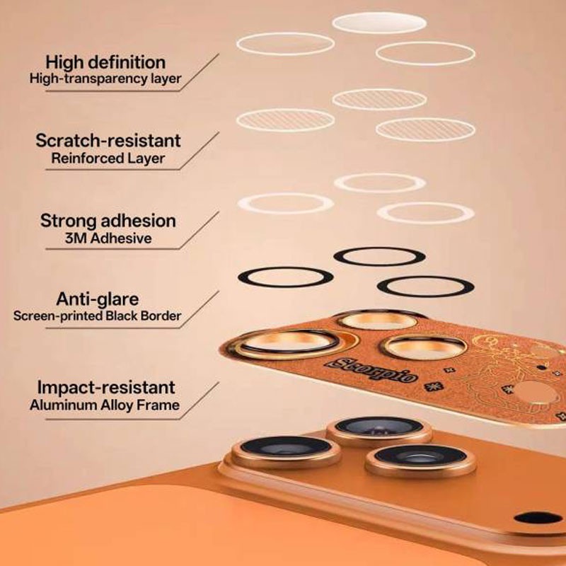 محافظ لنز دوربین فلزی بوف مدل Shield مناسب برای گوشی موبایل اپل iPhone 17 Pro Max