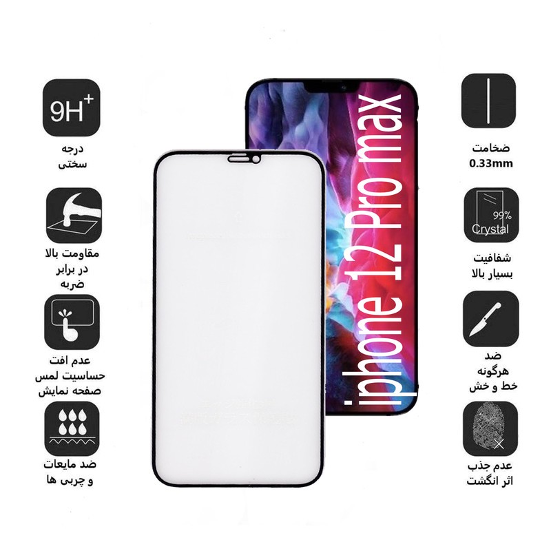 محافظ صفحه نمایش مات بوف مدل Fm33 مناسب برای گوشی موبایل اپل IPhone 12 Pro max