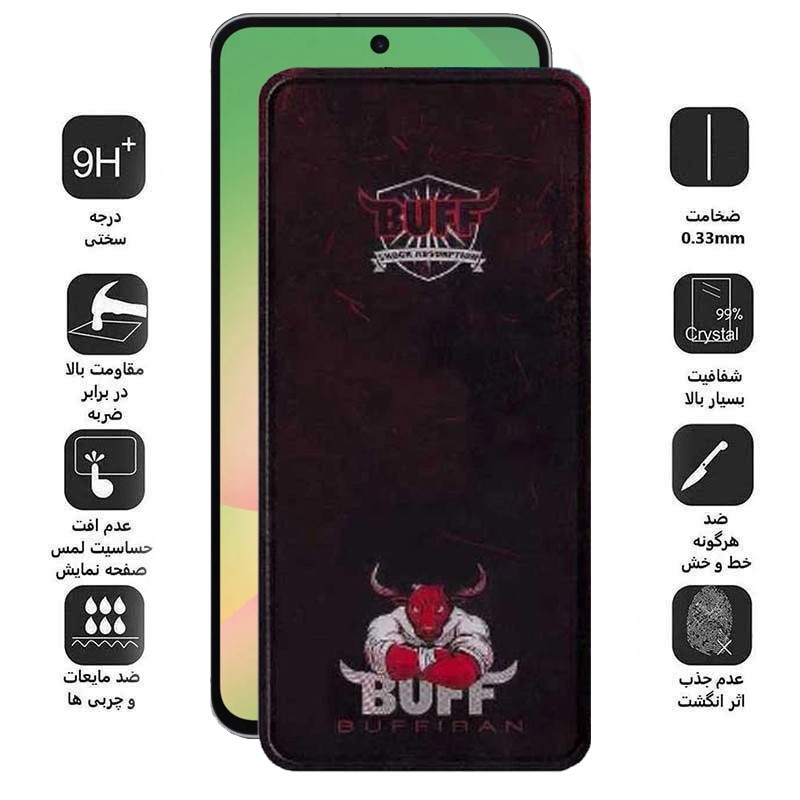 محافظ صفحه نمایش بوف مدل Muscle-Bull مناسب برای گوشی موبایل سامسونگ Galaxy A56 A36 S24 FE