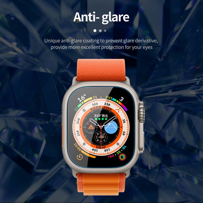 محافظ صفحه نمایش بوف مدل FullGlue-Clear-G مناسب برای اپل واچ 49 میلی متری سری Ultra