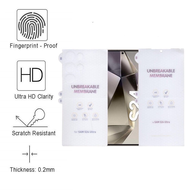 محافظ صفحه نمایش مات بوف مدل Hydrogel-Matte مناسب برای گوشی موبایل سامسونگ Galaxy S24 Ultra به همراه محافظ پشت گوشی