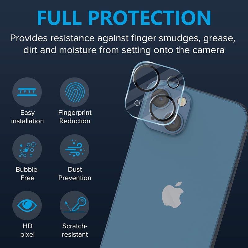 محافظ لنز دوربین بوف مدل 3D Clear-G مناسب برای گوشی موبایل اپل Iphone 13 13 Mini