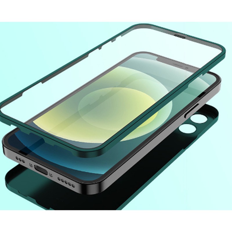 محافظ صفحه نمایش بوف مدل FB360 مناسب برای گوشی موبایل اپل Iphone 12 Pro به همراه محافظ پشت گوشی