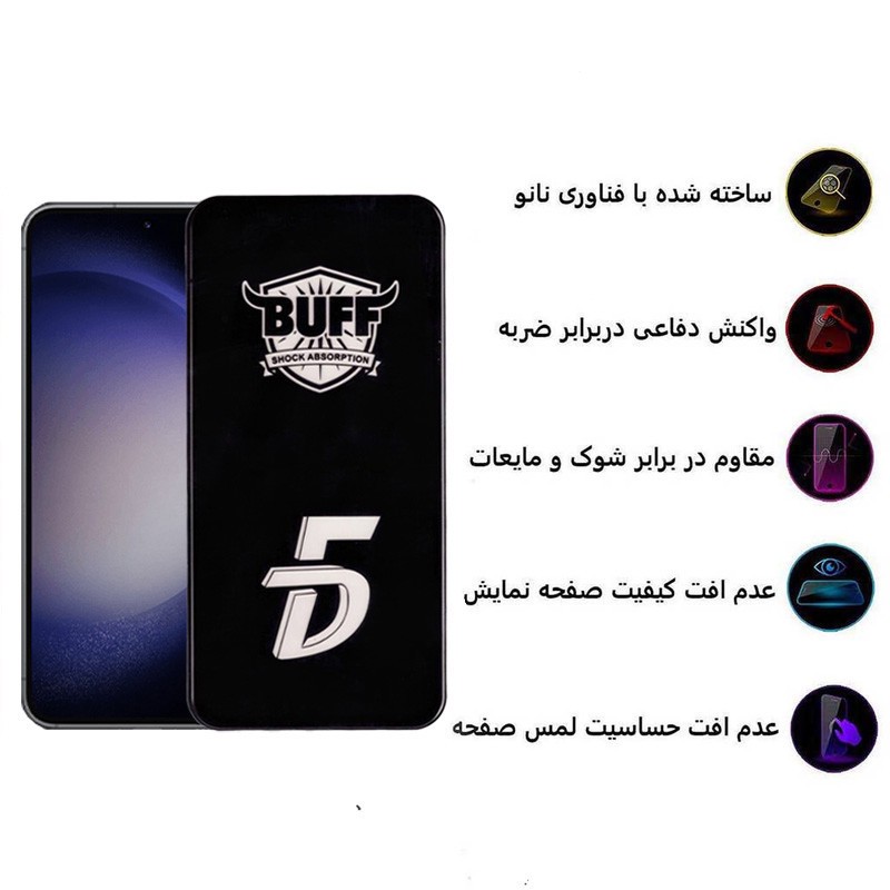 محافظ صفحه نمایش 5D بوف مدل F33 مناسب برای گوشی موبایل سامسونگ Galaxy S23 FE A54