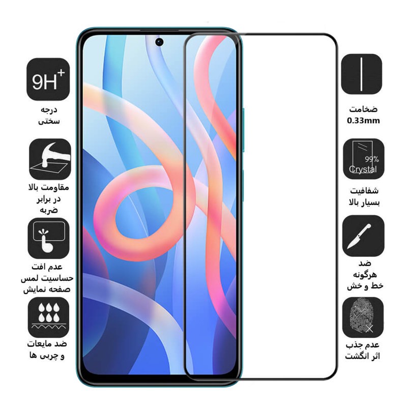 محافظ صفحه نمایش 5D بوف مدل F33-G مناسب برای گوشی موبایل شیائومی Redmi Note 11 5G China Poco M4 Pro 5G Note 11T 5G No...