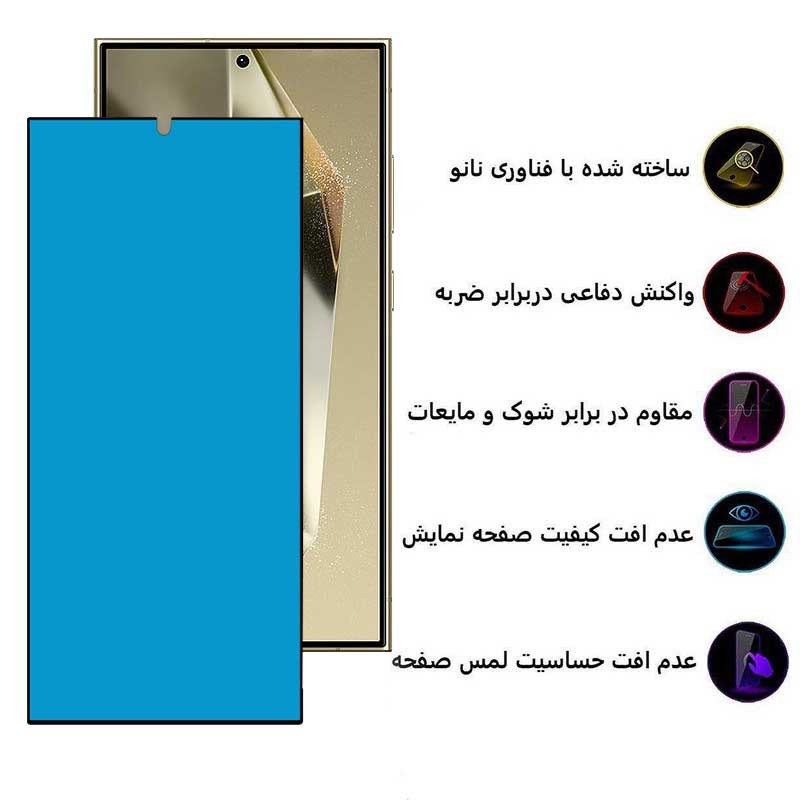 محافظ صفحه نمایش بوف مدل Silicone-G مناسب برای گوشی موبایل سامسونگ Galaxy S24 Ultra S23 Ultra S22 Ultra