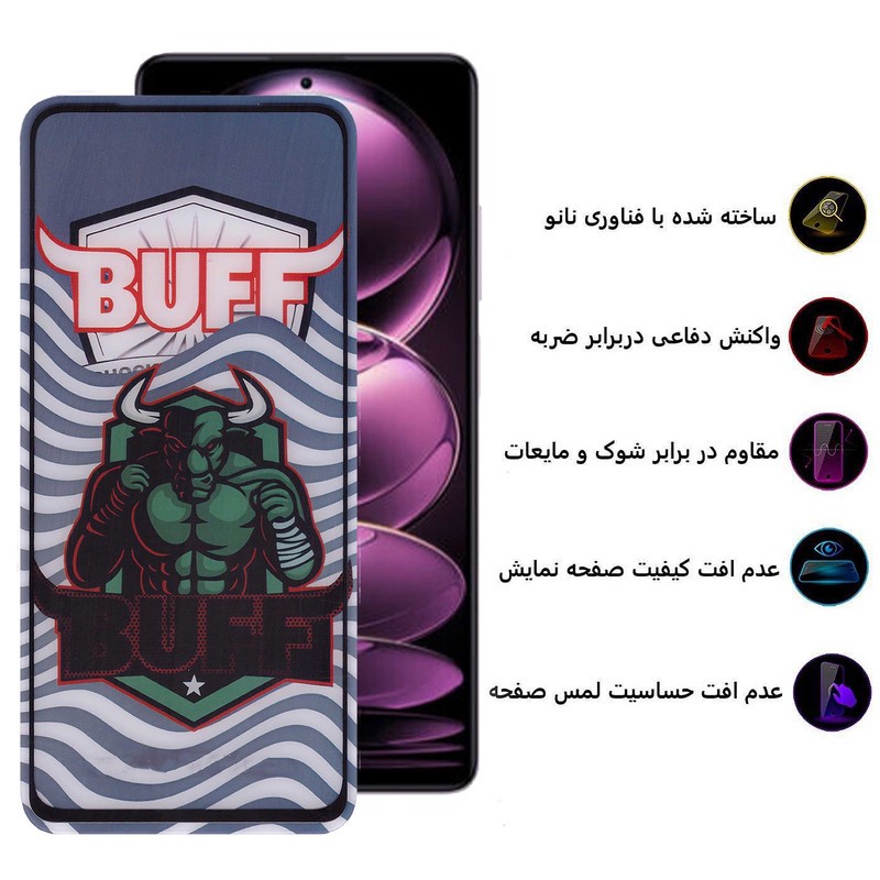 محافظ صفحه نمایش 5D بوف مدل Super Power-G مناسب برای گوشی موبایل شیائومی Redmi Note 12 5G Poco X5