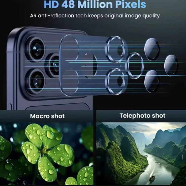 محافظ لنز دوربین فلزی بوف مدل Diamond Metal Shield مناسب برای گوشی موبایل اپل iPhone 17 Pro Max