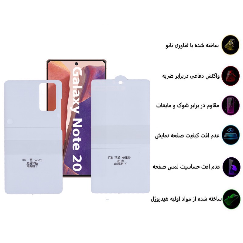 محافظ صفحه نمایش و پشت گوشی بوف مدل Epic16 مناسب برای گوشی موبایل سامسونگ Galaxy Note 20