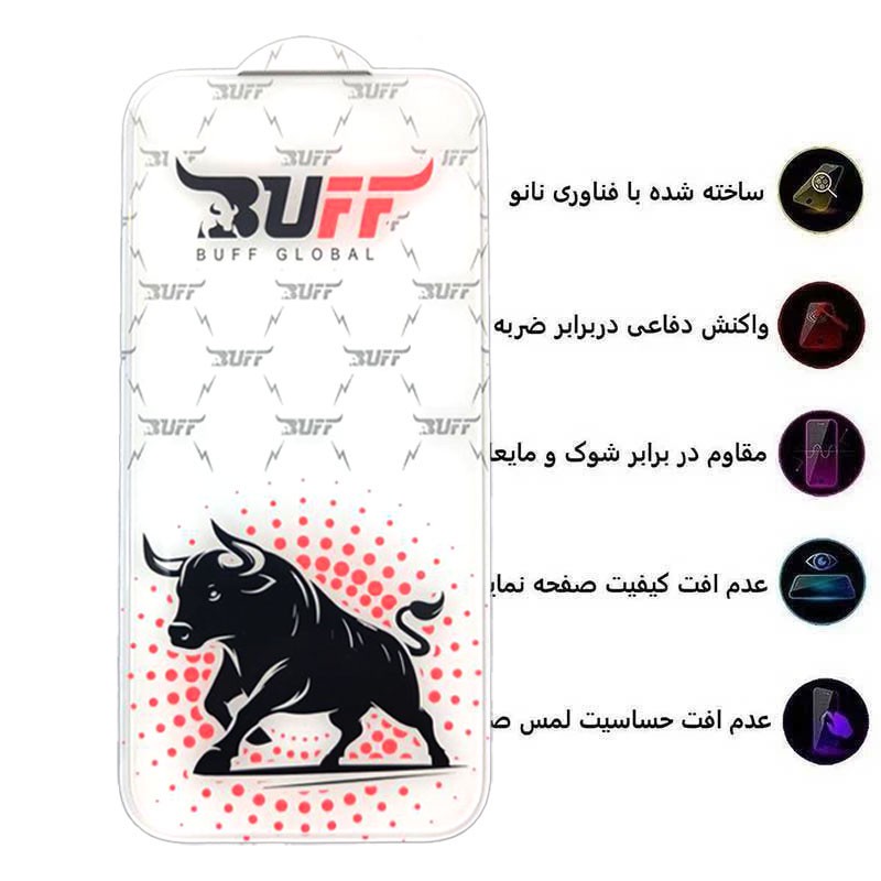 محافظ صفحه نمایش بوف مدل Fighter Clear Edge مناسب برای گوشی موبایل اپل iPhone 17 Pro 17 16 Pro