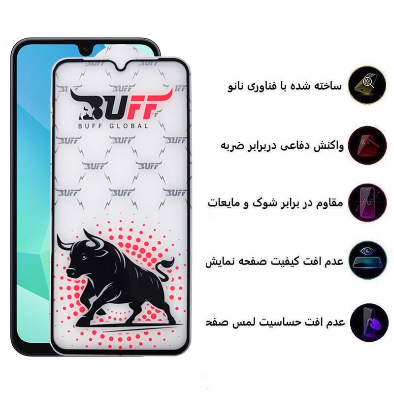 محافظ صفحه نمایش بوف مدل Black Fighter مناسب برای گوشی موبایل سامسونگ Galaxy A27