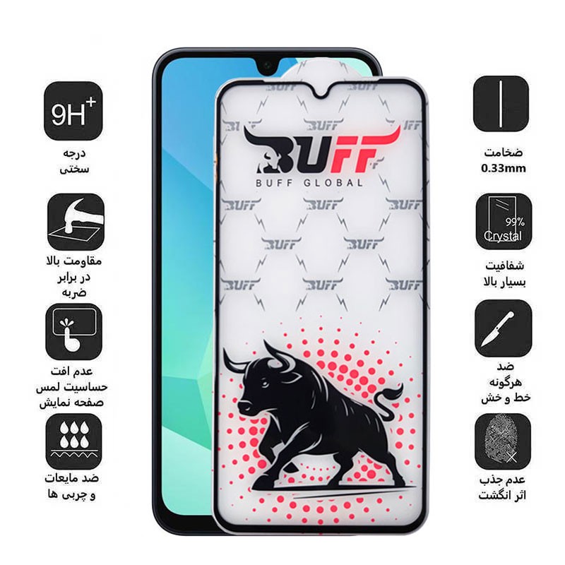 محافظ صفحه نمایش بوف مدل Black Fighter مناسب برای گوشی موبایل سامسونگ Galaxy A27