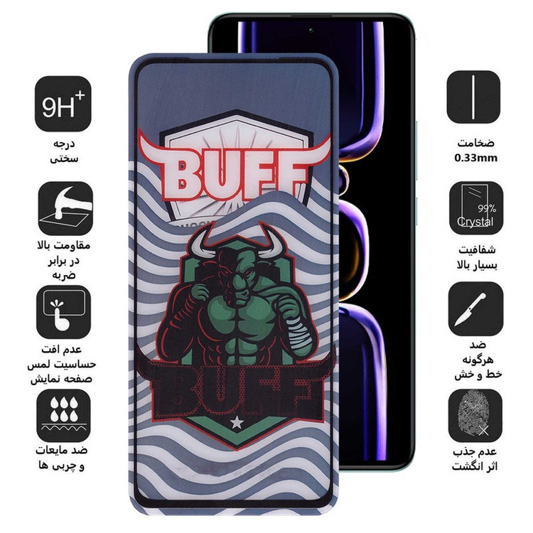 محافظ صفحه نمایش 5D بوف مدل Super Power-G مناسب برای گوشی موبایل شیائومی Redmi K60 K60 Pro K60E