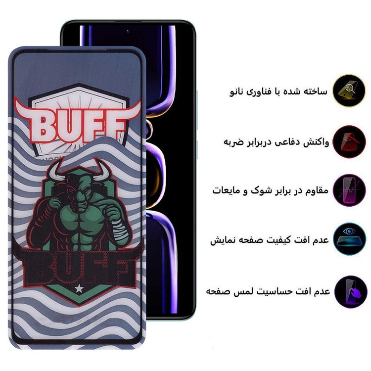 محافظ صفحه نمایش 5D بوف مدل Super Power-G مناسب برای گوشی موبایل شیائومی Redmi K60 K60 Pro K60E