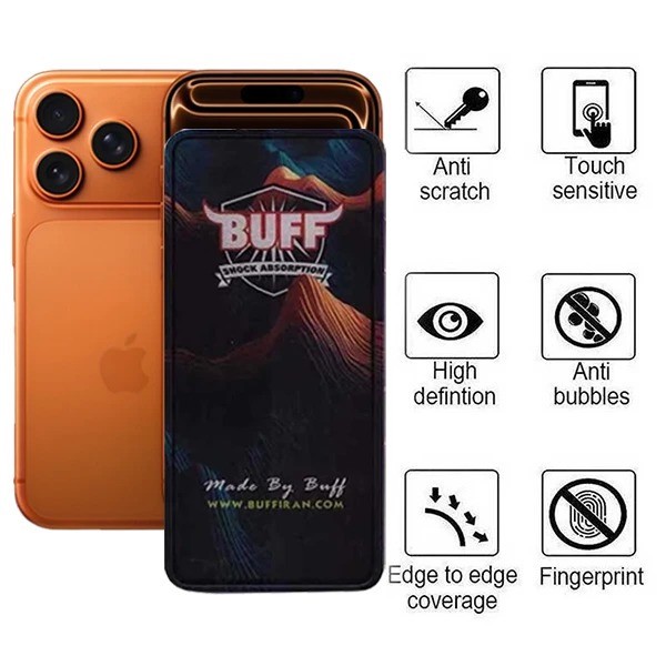 محافظ صفحه نمایش 5D بوف مدل Mountain-Guarantee مناسب برای گوشی موبایل اپل iPhone 17 Pro 17 16 Pro