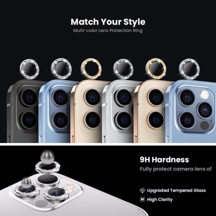 محافظ لنز دوربین بوف مدل Diamond-Luxury-G مناسب برای گوشی موبایل اپل iphone 13 Pro Max 13 Pro