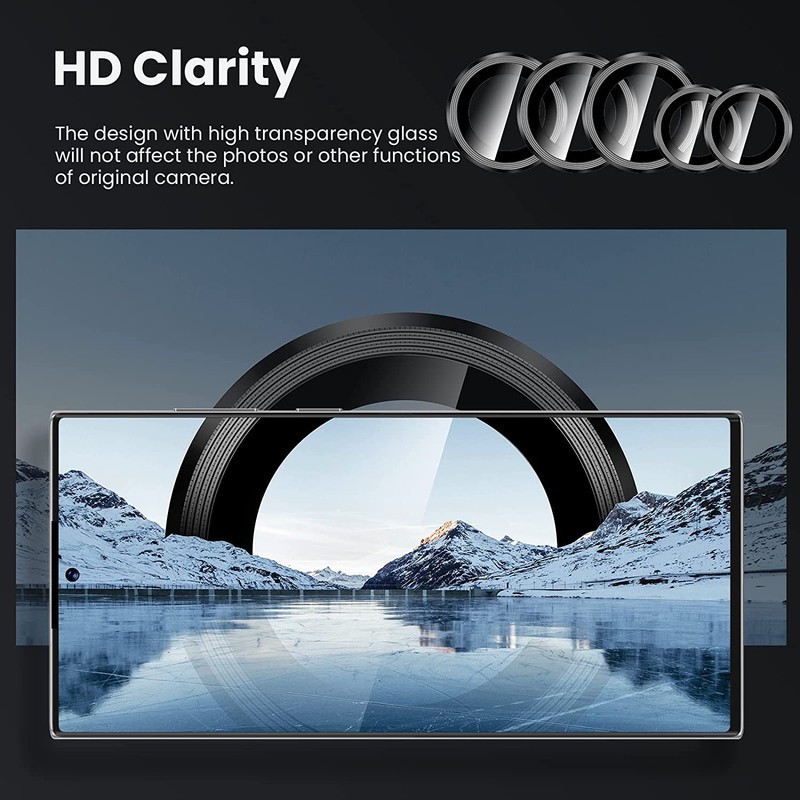محافظ لنز دوربین فلزی بوف مدل Aluminum Metal-Guarantee مناسب برای گوشی موبایل Galaxy S24 Ultra
