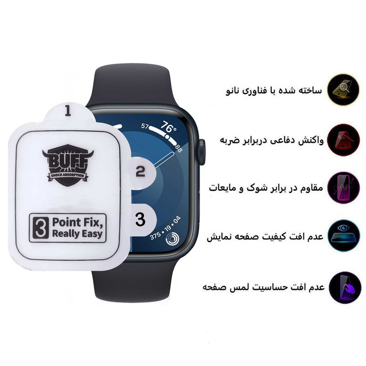 محافظ صفحه نمایش بوف مدل Silicone-Pro-G مناسب برای اپل واچ 45 میلی متری سری 9 8 7