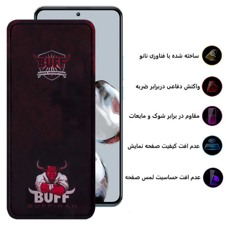 محافظ صفحه نمایش بوف مدل Muscle-Bull-G مناسب برای گوشی موبایل شیائومی 12T Pro 12T Mi 11T Pro Mi 11T