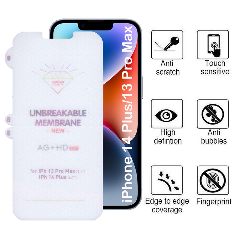 محافظ صفحه نمایش بوف مدل Hydrogel-Double مناسب برای گوشی موبایل اپل iPhone 14 Plus iPhone 13 Pro Max