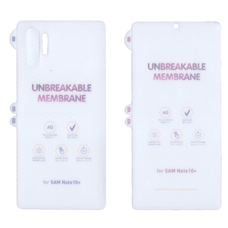 محافظ صفحه نمایش مات بوف مدل Hgm15 مناسب برای گوشی موبایل سامسونگ Galaxy Note 10 Plus به همراه پشت گوشی
