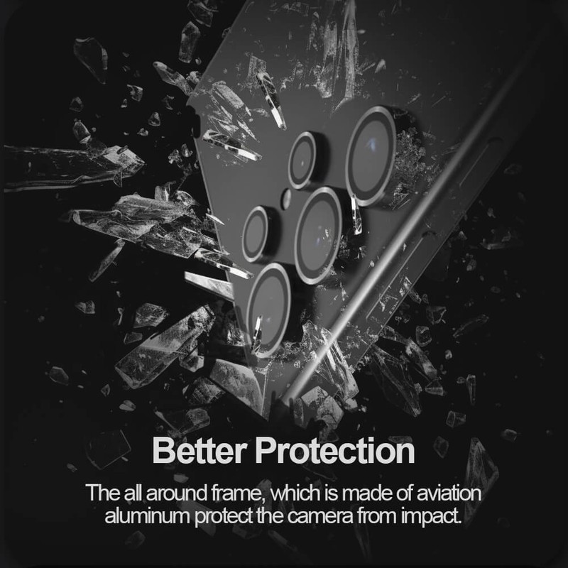 محافظ لنز دوربین فلزی بوف مدل Aluminum Metal مناسب برای گوشی موبایل سامسونگ Galaxy S24 Ultra