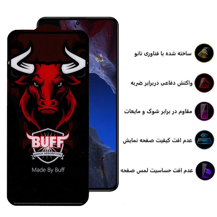 محافظ صفحه نمایش سرامیکی بوف مدل Ceramic Pro-G مناسب برای گوشی موبایل شیائومی Poco F5 Pro F5 Redmi Note 12 Turbo