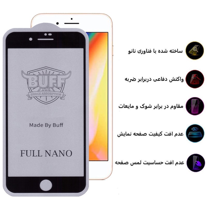 محافظ صفحه نمایش بوف مدل Full Nano-G مناسب برای گوشی موبایل اپل iPhone 8 Plus 7 Plus