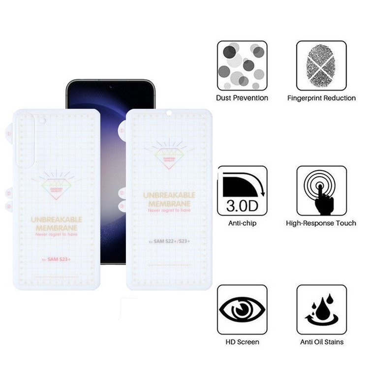 محافظ صفحه نمایش بوف مدل Hydrogel-G مناسب برای گوشی موبایل سامسونگ Galaxy S23 Plus به همراه محافظ پشت گوشی