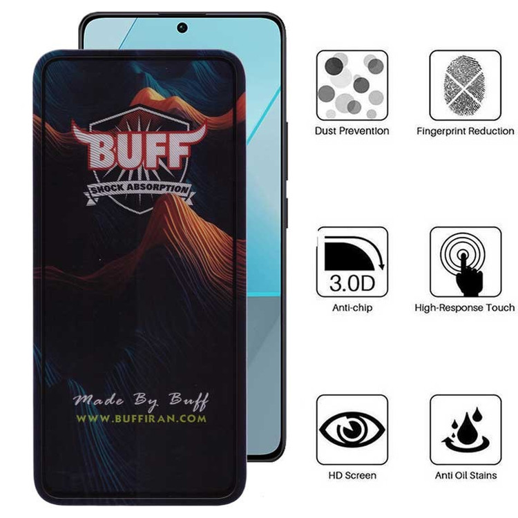 محافظ صفحه نمایش 5D بوف مدل Mountain-G مناسب برای گوشی موبایل شیائومی Redmi Note 13 Pro 4G 5G Note 13 4G 5G Note 13R Pro