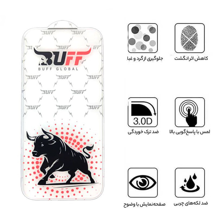 محافظ صفحه نمایش بوف مدل Fighter Clear Edge-Guarantee مناسب برای گوشی موبایل اپل iPhone 17 Pro Max