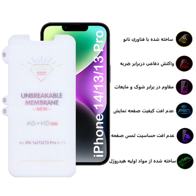 محافظ صفحه نمایش بوف مدل Hydrogel-Double-G مناسب برای گوشی موبایل اپل iPhone 14 13 13 Pro