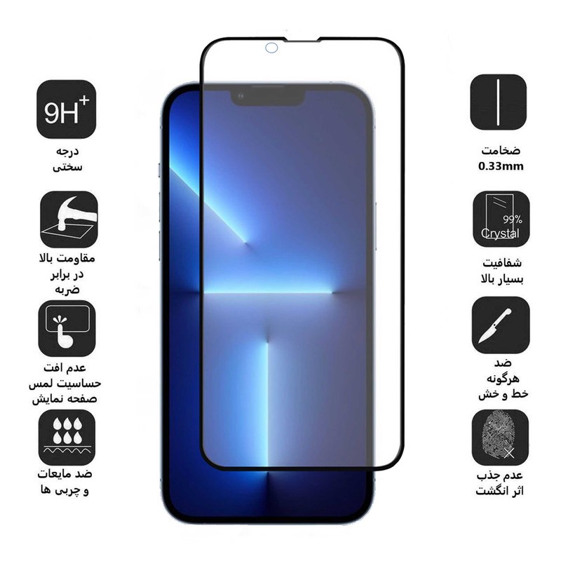 محافظ صفحه نمایش 5D مات بوف مدل 5D-Matte-G مناسب برای گوشی موبایل اپل iPhone 13 Pro Max 14 Plus