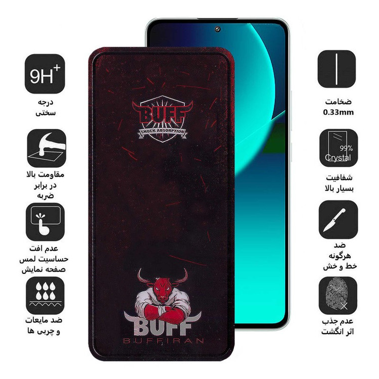 محافظ صفحه نمایش بوف مدل Muscle-Bull-G مناسب برای گوشی موبایل شیائومی 13T Pro 13T Redmi K60 Ultra