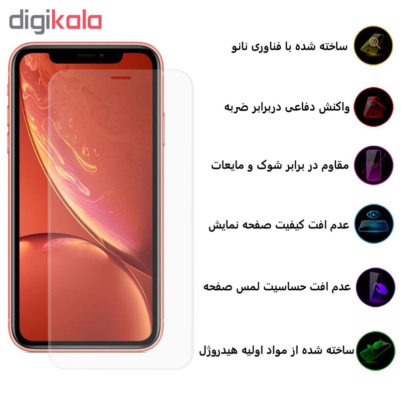 محافظ صفحه نمایش و پشت گوشی بوف مدل Hg01 مناسب برای گوشی موبایل اپل Iphone Xr