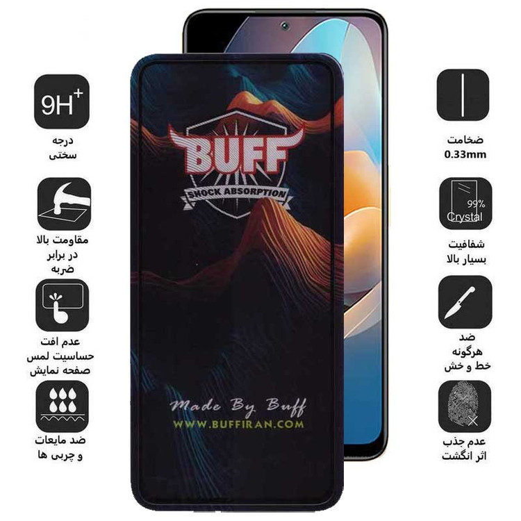 محافظ صفحه نمایش بوف مدل Mountain-G مناسب برای گوشی موبایل شیائومی Redmi Note 12 Pro Speed Note 12R Pro Note 12 Turbo